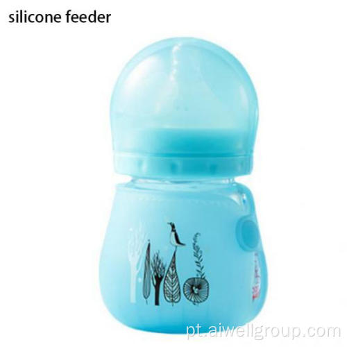 Leite bebê infantil alimentador de silicone de sucção natural